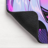 Kawaii Pink Demon Girl Mousepad (Ecke)