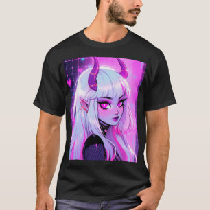Kawaii Pink Demon Girl T-Shirt