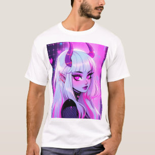 Kawaii Pink Demon Girl T-Shirt
