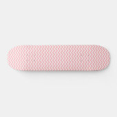 Kawaii Pink Geometric Wave Skateboard (Horizontal)