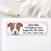 Kawaii Pink Gingham American Pit Bull Terrier (Insitu)