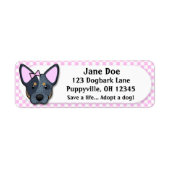 Kawaii Pink Gingham Blue Heeler (Vorne)