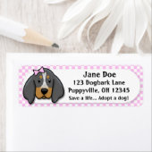 Kawaii Pink Gingham Bluetick Coonhound (Insitu)