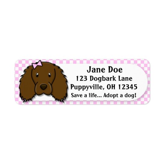 Kawaii Pink Gingham Boykin Spaniel (Vorne)