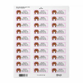 Kawaii Pink Gingham Cavalier King Charles Spaniel (Vorne)