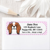 Kawaii Pink Gingham Cavalier King Charles Spaniel (Insitu)