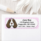 Kawaii Pink Gingham English Springer Spaniel (Insitu)