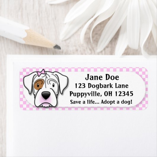 Kawaii Pink Gingham White Boxer (Insitu)