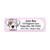 Kawaii Pink Gingham White Boxer (Vorne)