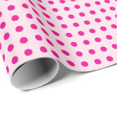 Kawaii Pink Haahaar Hexengeschenk Wrap Geschenkpapier (Rolleneckpunkt)