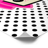 Kawaii Pink Haahaar Hexenposter Print Poster (Ecke)