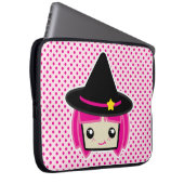 Kawaii Pink Haahaar Rotzunge Laptop-Sieb Laptopschutzhülle (Vorne Rechts)