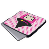 Kawaii Pink Haahaar Rotzunge Laptop-Sieb Laptopschutzhülle (Vorne Knopf)