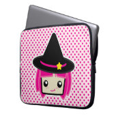 Kawaii Pink Haahaar Rotzunge Laptop-Sieb Laptopschutzhülle (Vorderseite Links)
