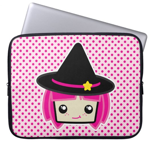 Kawaii Pink Haahaar Rotzunge Laptop-Sieb Laptopschutzhülle (Vorderseite)