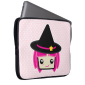 Kawaii Pink Haahaar Rotzunge Laptop-Sieb Laptopschutzhülle (Vorne Rechts)