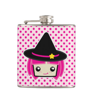 Kawaii Pink Haarblatte Hexenflasche Flachmann