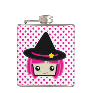 Kawaii Pink Haarblatte Hexenflasche Flachmann