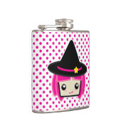 Kawaii Pink Haarblatte Hexenflasche Flachmann (Rechts)