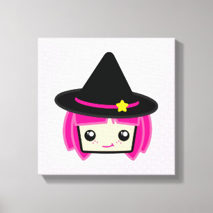 Kawaii Pink Haareszunge Zwergkanvas Leinwanddruck