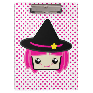 Kawaii Pink-Haarfahne Klemmbrett