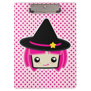 Kawaii Pink-Haarfahne Klemmbrett