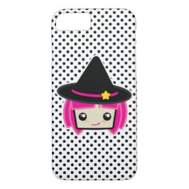 Kawaii Pink Haired Hexe iPhone Case