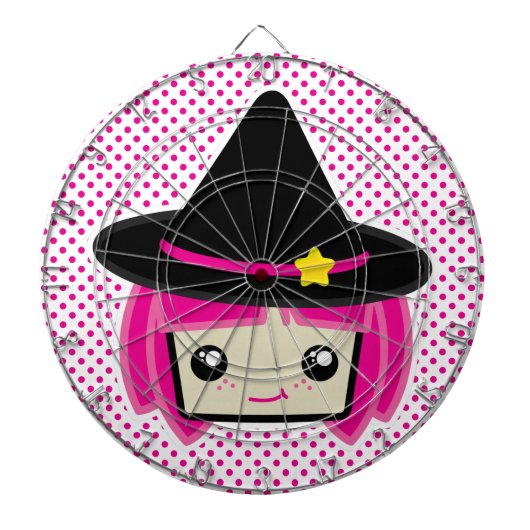 Kawaii Pink Haired Witz Dart Board Dartscheibe (vorne)