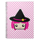 Kawaii Pink Haired-Witz-Notebook Notizblock (Vorderseite)