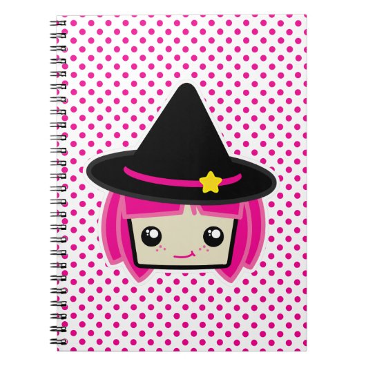 Kawaii Pink Haired-Witz-Notebook Notizblock (Vorderseite)