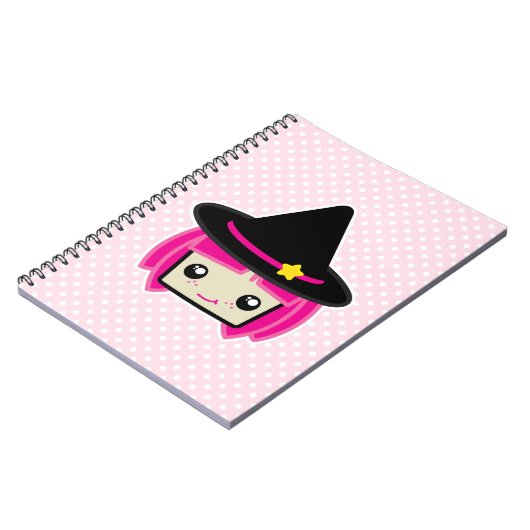 Kawaii Pink Haired-Witz-Notebook Notizblock (Linke Seite)