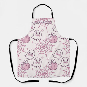 Kawaii Pink Halloween Ghosts & Pumpkin Schürze