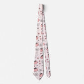 Kawaii Pink Halloween Ghosts & Pumpkins Krawatte (Vorderseite)
