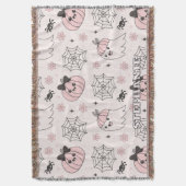 Kawaii Pink Halloween Muster mit Ghost, Pumpkin Decke (Vorderseite Vertikal)