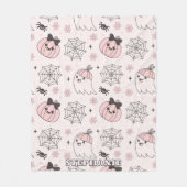 Kawaii Pink Halloween Muster mit Ghost, Pumpkin Fleecedecke (Vorderseite)