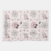 Kawaii Pink Halloween Muster mit Ghost, Pumpkin Geschirrtuch (Horizontal)