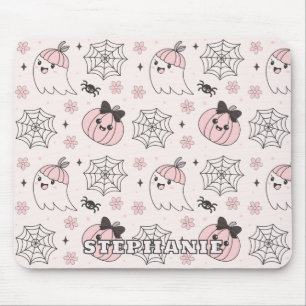 Kawaii Pink Halloween Muster mit Ghost, Pumpkin Mousepad