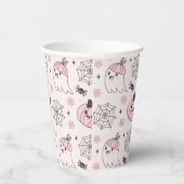 Kawaii Pink Halloween Muster mit Ghost, Pumpkin Pappbecher (Rechts)