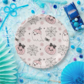 Kawaii Pink Halloween Muster mit Ghost, Pumpkin Pappteller (Party)