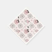 Kawaii Pink Halloween Muster mit Ghost, Pumpkin Serviette (Ecke)