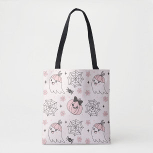 Kawaii Pink Halloween Muster mit Ghost, Pumpkin Tasche