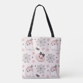 Kawaii Pink Halloween Muster mit Ghost, Pumpkin Tasche (Rückseite)