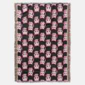 Kawaii Pink Kitty Cats Design Decke (Vorderseite Vertikal)
