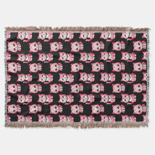 Kawaii Pink Kitty Cats Design Decke