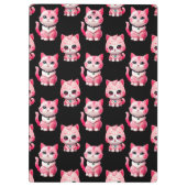 Kawaii Pink Kitty Cats Design Klemmbrett (Rückseite)