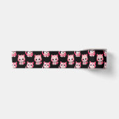 Kawaii Pink Kitty Cats Design Satinband (Vorderseite)