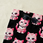 Kawaii Pink Kitty Cats Design Strandtuch (Beispiel)