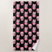 Kawaii Pink Kitty Cats Design Strandtuch (Vorderseite)