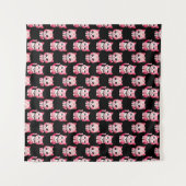 Kawaii Pink Kitty Cats Design Wandteppich (Vorderseite (Horizontal))