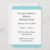 Kawaii Pink Kokeshi Birthday Einladung (Rückseite)